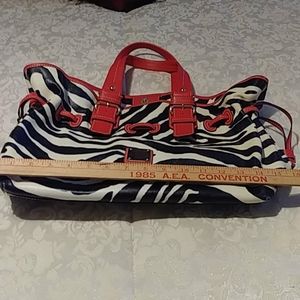 Dooney & Bouke purse. Black, red and white